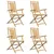 Produktbild 4 för Hopfällbara trädgårdsstolar 4 st 53x66x99 cm bambu