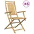 Produktbild 2 för Hopfällbara trädgårdsstolar 6 st 53x66x99 cm bambu