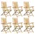 Produktbild 4 för Hopfällbara trädgårdsstolar 6 st 53x66x99 cm bambu