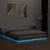 Produktbild 4 för Sängram med LEDs sonoma-ek 160x200 cm konstruerat trä