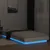 Produktbild 4 för Sängram med LEDs vit 100x200 cm konstruerad trä