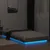 Produktbild 4 för Sängram med LEDs betonggrå 100x200 cm konstruerad trä