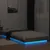 Produktbild 4 för Sängram med LEDs betonggrå 90x200 cm konstruerad trä