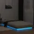 Produktbild 4 för Sängram med LEDs sonoma-ek 75x190 cm konstruerat trä
