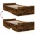 Produktbild 7 för Sängram med lådor rökfärgad ek 100x200 cm konstruerad trä