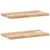 Produktbild 2 för Svävande hyllor 2 st 40x20x2 cm obehandlat massivt akaciaträ