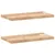 Produktbild 2 för Svävande hyllor 2 st 60x20x2 cm obehandlat massivt akaciaträ