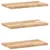 Produktbild 2 för Svävande hyllor 3 st 60x20x2 cm obehandlat massivt akaciaträ