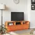 Produktbild 3 för Tv-bänk vaxbrun 140x37x50 cm massiv furu