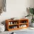 Produktbild 3 för Tv-bänk vaxbrun 110x34x45 cm massiv furu