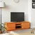 Produktbild 3 för Tv-bänk vaxbrun 140x35x40 cm massiv furu