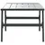 Produktbild 4 för Soffbord för trädgård svart 90x45x35 cm pulverlackerat stål