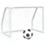 Produktbild 2 för Barnfotbollsmål 2 st med boll vit 64x35x48 cm metall