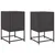 Produktbild 2 för Sängbord 2 st svart 36x39x60,5 cm stål