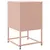 Produktbild 8 för Sängbord rosa 36x39x60,5 cm stål