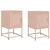 Produktbild 2 för Sängbord 2 st rosa 36x39x60,5 cm stål