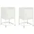Produktbild 2 för Sängbord 2 st vit 36x39x60,5 cm stål