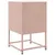 Produktbild 8 för Sängbord rosa 36x39x60,5 cm stål