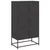Produktbild 2 för Skänk svart 68,5x38,5x123,5 cm stål