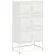 Produktbild 2 för Skänk vit 68,5x38,5x123,5 cm stål