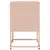 Produktbild 7 för Sängbord rosa 36x39x60,5 cm stål