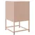 Produktbild 8 för Sängbord rosa 36x39x60,5 cm stål
