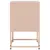 Produktbild 7 för Sängbord 2 st rosa 36x39x60,5 cm stål