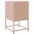 Produktbild 8 för Sängbord 2 st rosa 36x39x60,5 cm stål