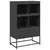Produktbild 2 för Högskåp svart 68x39x111,5 cm stål