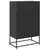 Produktbild 6 för Högskåp svart 68x39x111,5 cm stål