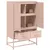 Produktbild 4 för Högskåp rosa 68x39x111,5 cm stål