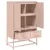 Produktbild 8 för Högskåp rosa 68x39x111,5 cm stål