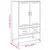 Produktbild 11 för Högskåp rosa 68x39x111,5 cm stål