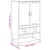 Produktbild 11 för Högskåp vit 68x39x111,5 cm stål