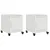 Produktbild 2 för Sängbord 2 st vit 36x39x43,5 cm stål