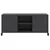Produktbild 6 för Tv-bänk svart 100,5x39x43,5 cm stål