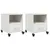 Produktbild 2 för Sängbord 2 st vit 36x39x43,5 cm stål