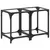 Produktbild 2 för Soffbord med transparent glasskiva 2 st 30x30x40 cm stål
