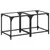 Produktbild 2 för Soffbord med transparent glasskiva 2 st 40x40x40 cm stål