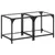 Produktbild 2 för Soffbord med transparent glasskiva 2 st 40x40x40 cm stål