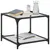 Produktbild 3 för Soffbord med transparent glasskiva 2 st 50x50x40 cm stål