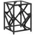 Produktbild 2 för Soffbord med transparent glasskiva 30x30x41 cm stål