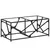 Produktbild 2 för Soffbord med transparent glasskiva 98,5x50x41 cm stål
