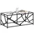Produktbild 3 för Soffbord med transparent glasskiva 98,5x50x41 cm stål