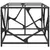 Produktbild 5 för Soffbord med transparent glasskiva 98,5x50x41 cm stål