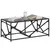Produktbild 3 för Soffbord med svart glasskiva 98,5x50x41 cm stål