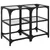 Produktbild 2 för Soffbord med transparent glasskiva 2 st 30x30x45 cm stål