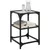 Produktbild 3 för Soffbord med transparent glasskiva 2 st 30x30x45 cm stål