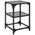 Produktbild 2 för Soffbord med svart glasskiva 30x30x45 cm stål