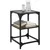Produktbild 3 för Soffbord med svart glasskiva 2 st 30x30x45 cm stål
